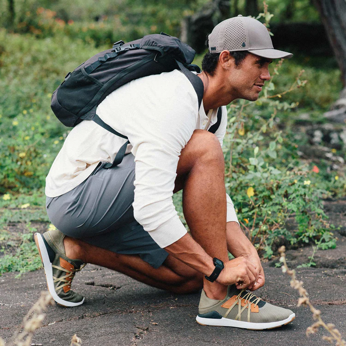 OluKai Mio Li Sneaker (Men) - Hunter/Lava Rock Athletic - Athleisure - The Heel Shoe Fitters