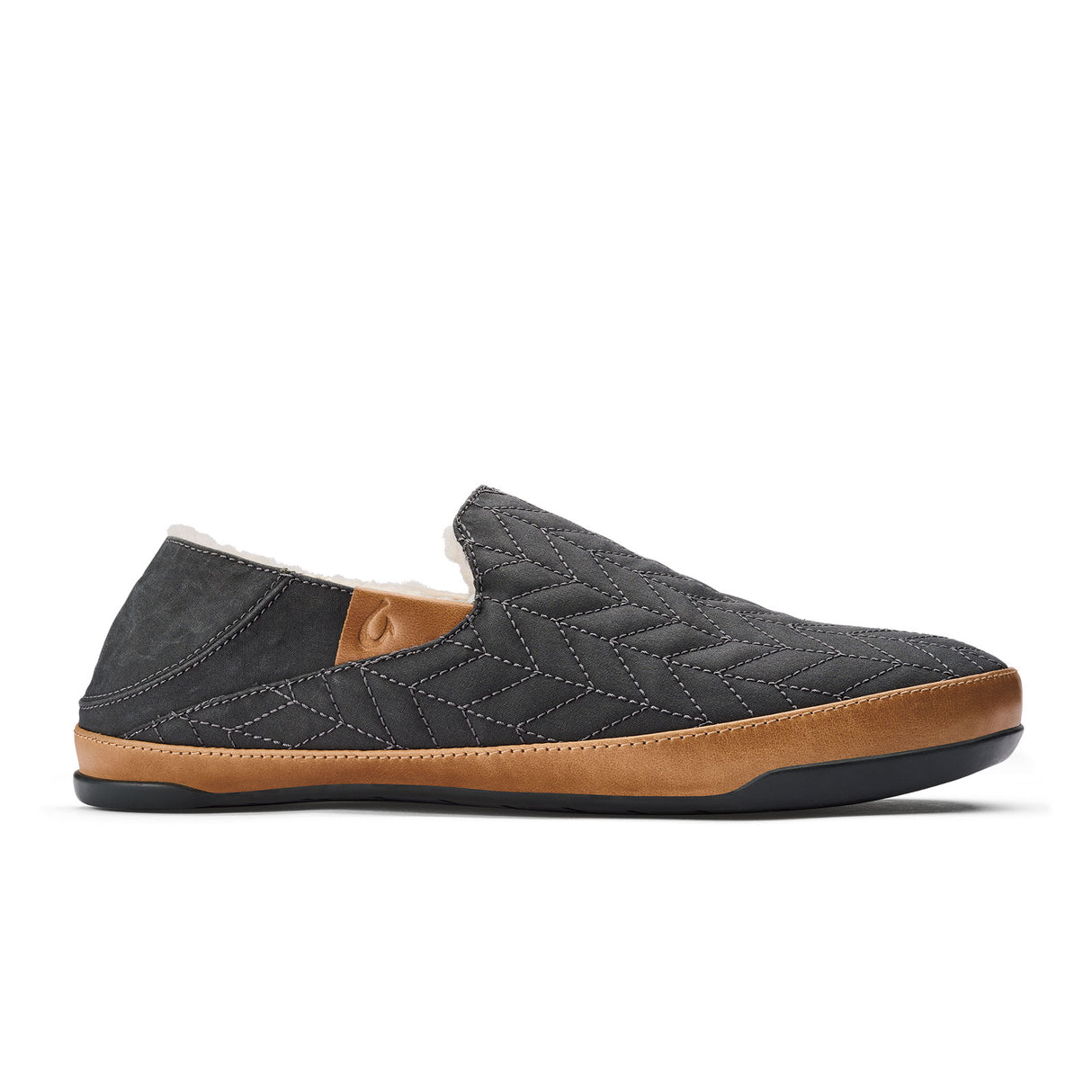 OluKai HanoHano Waxed Canvas Slipper (Men) - Dark Shadow/Dark Shadow Dress-Casual - Slippers - The Heel Shoe Fitters