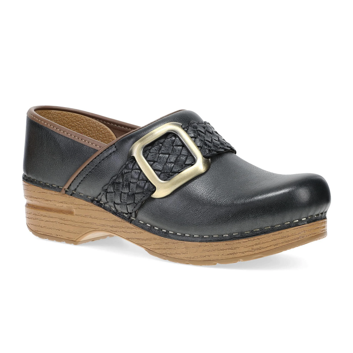 Dansko Pro Braided Clog (Women) - Black Leather