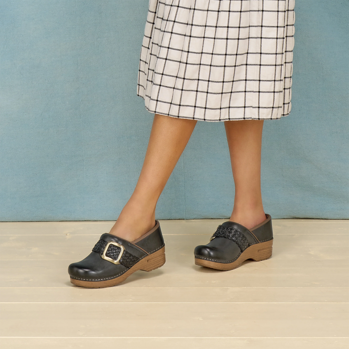 Dansko Pro Braided Clog (Women) - Black Leather