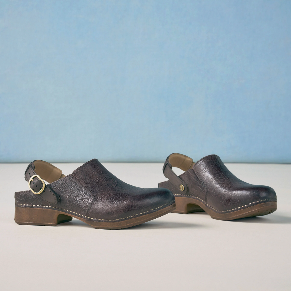 Dansko Millie Clog (Women) - Chocolate Tooled