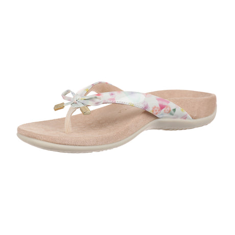 Vionic Bella II (Women) - Cream Poppy Sandals - Thong - The Heel Shoe Fitters