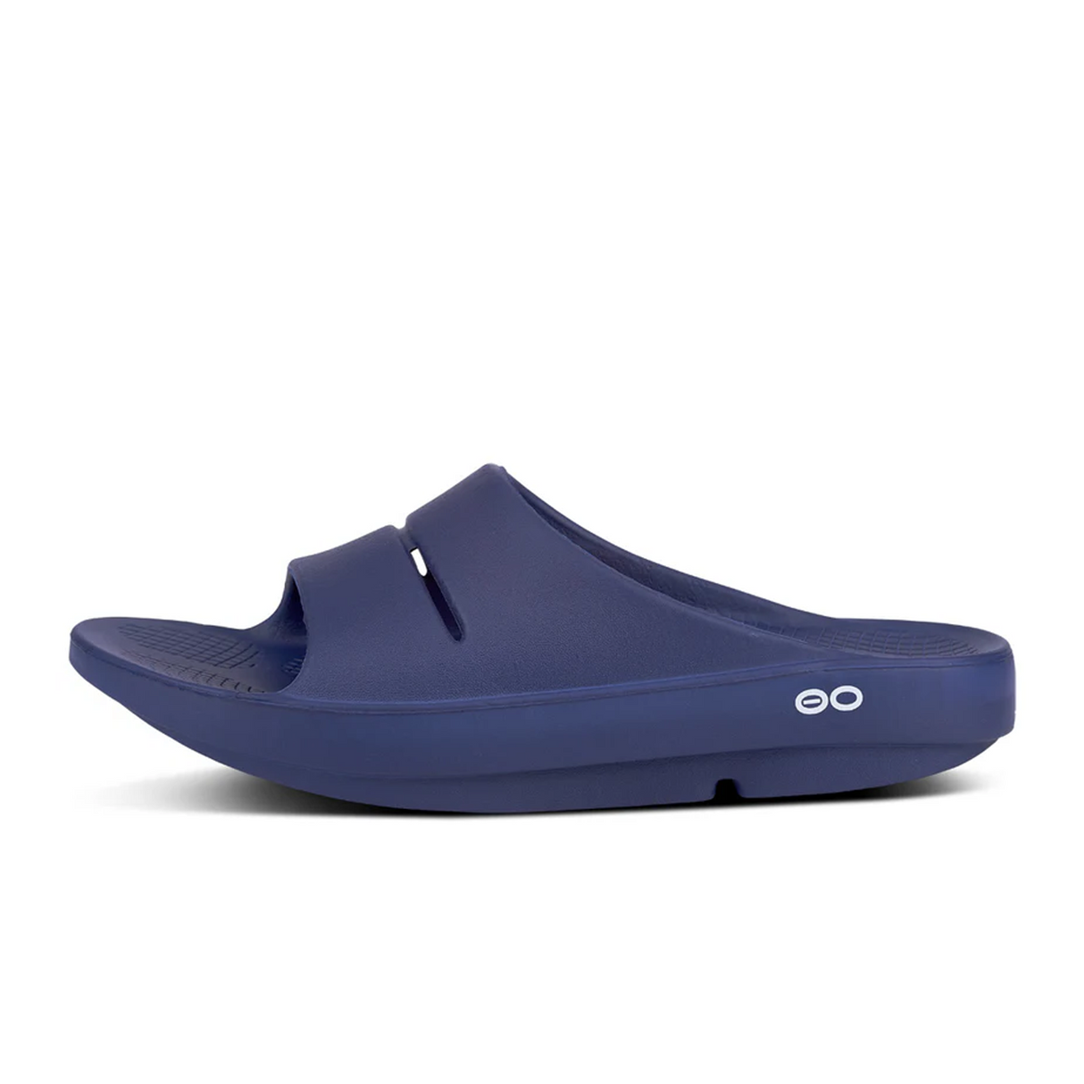Oofos OOahh Slide Sandal (Unisex) - Navy Sandal - Slide - The Heel Shoe Fitters