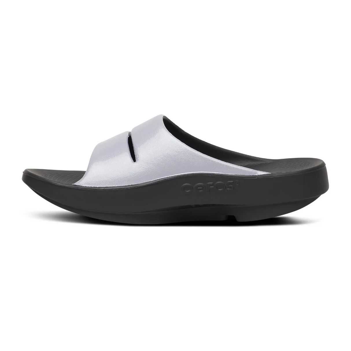 Oofos OOahh Luxe Slide (Women) - Black/Lavender Bliss