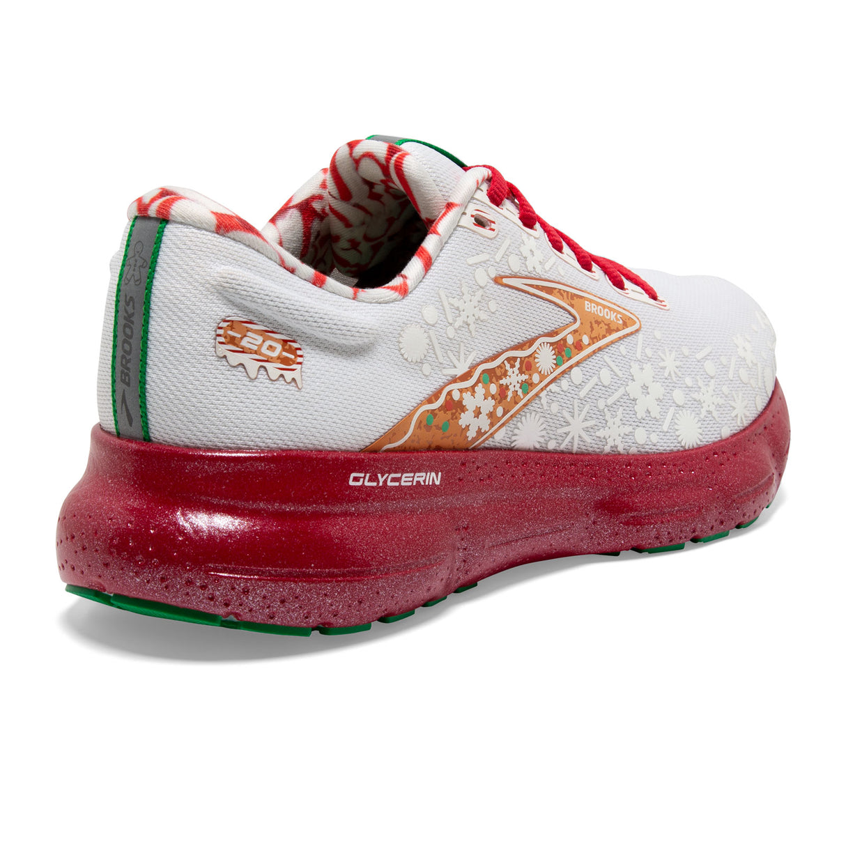 Brooks Run Merry Glycerin 20 Running Shoe (Men) - Red Alert/White/Caramel Athletic - Running - The Heel Shoe Fitters