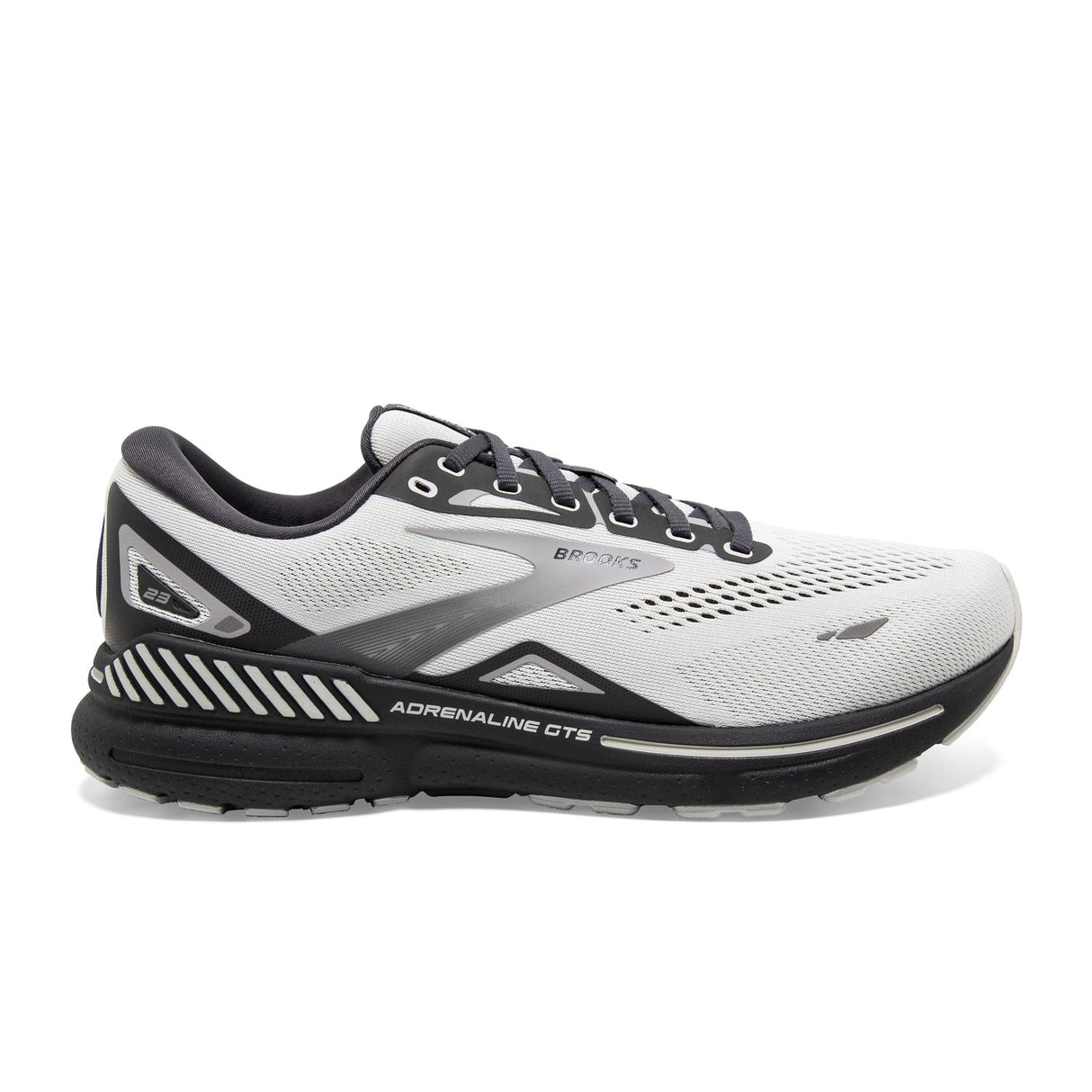 Brooks Adrenaline GTS 23 Running Shoe (Men) - Oyster/Ebony/Alloy Athletic - Running - The Heel Shoe Fitters