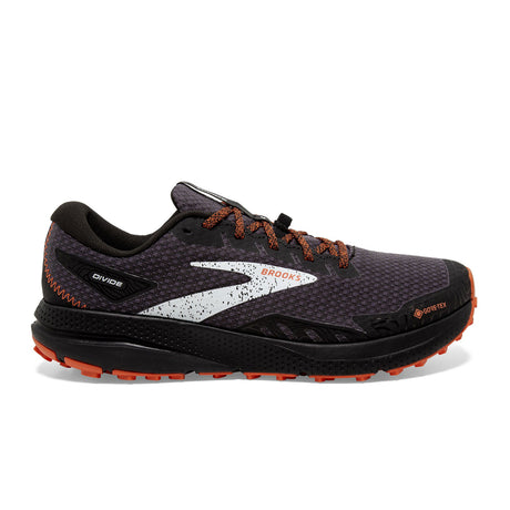 Brooks Divide 4 GTX (Men) - Black/Firecracker/Blue Athletic - Running - Neutral - The Heel Shoe Fitters