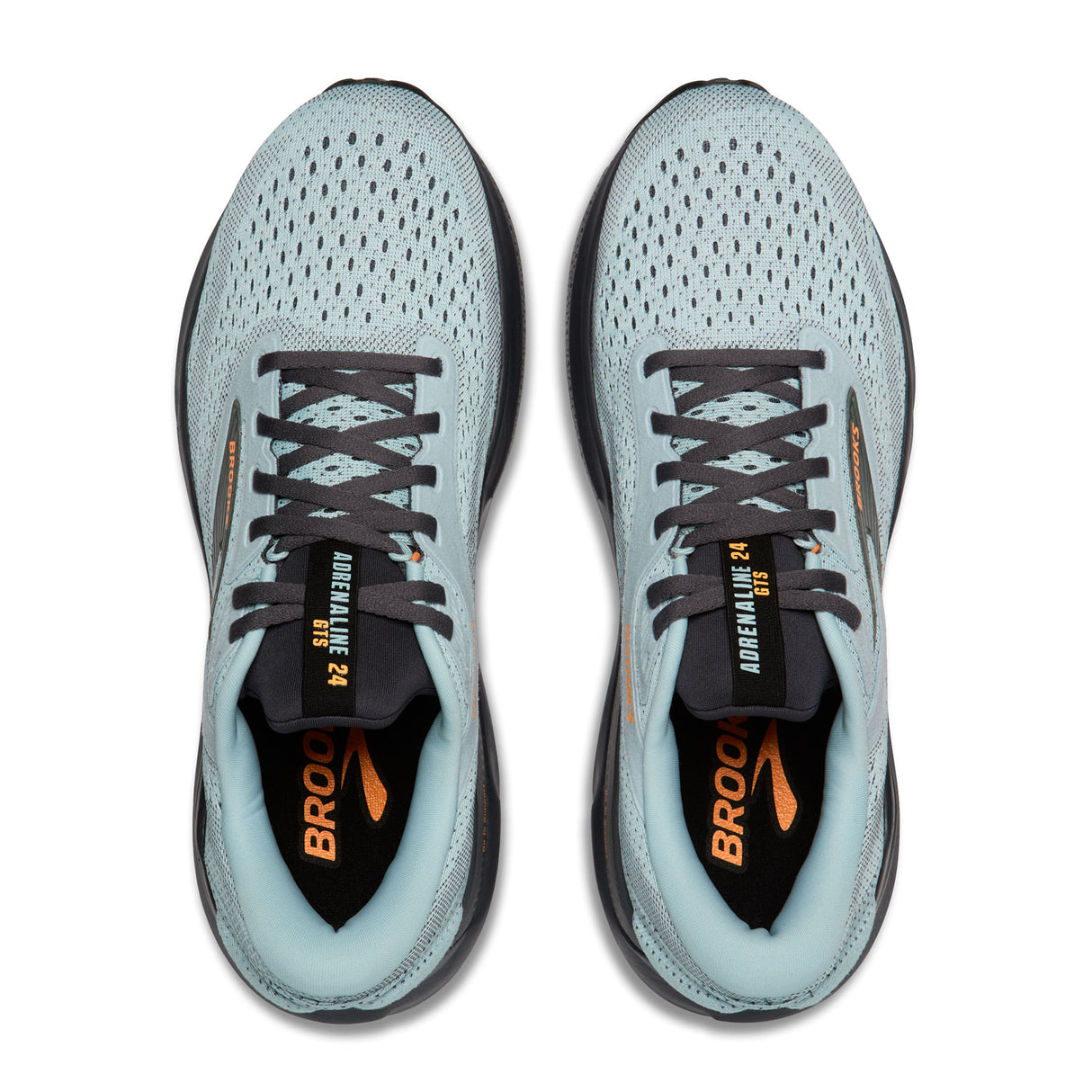 Brooks Adrenaline GTS 24 Running Shoe (Men) - Winter Sky/Ebony/Orange Athletic - Running - Stability - The Heel Shoe Fitters