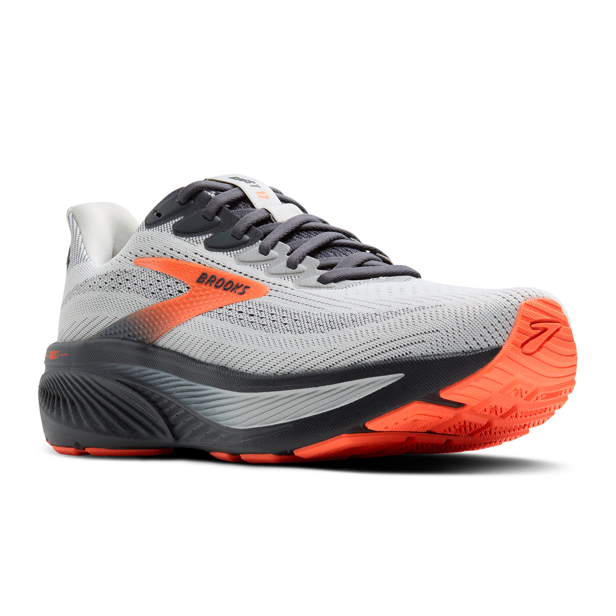 Brooks Ghost 17 Running Shoe (Men) - Oyster Mushroom/Orange/Ebony Athletic - Running - Neutral - The Heel Shoe Fitters