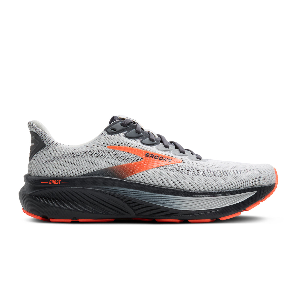 Brooks Ghost 17 Running Shoe (Men) - Oyster Mushroom/Orange/Ebony Athletic - Running - Neutral - The Heel Shoe Fitters
