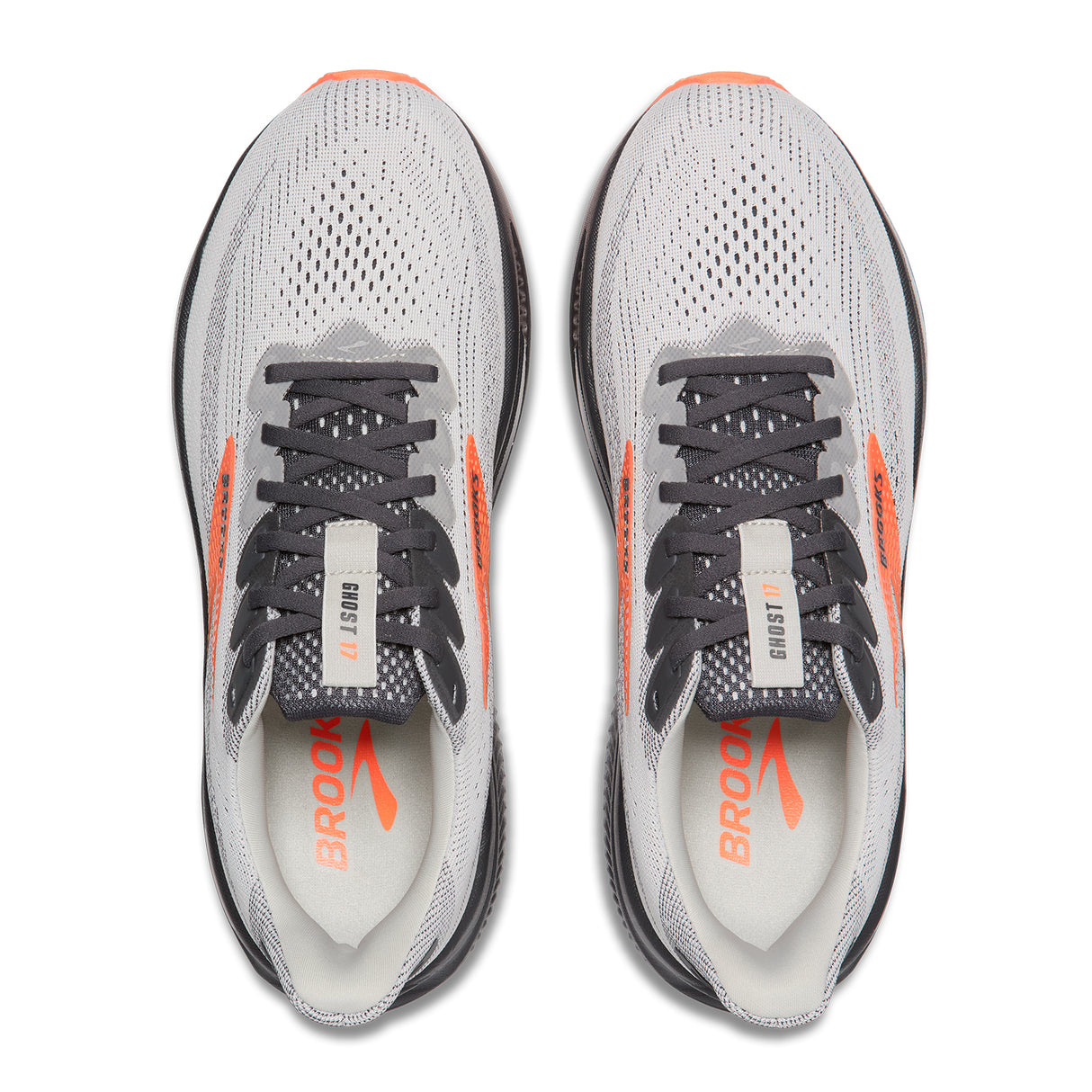 Brooks Ghost 17 Running Shoe (Men) - Oyster Mushroom/Orange/Ebony Athletic - Running - Neutral - The Heel Shoe Fitters