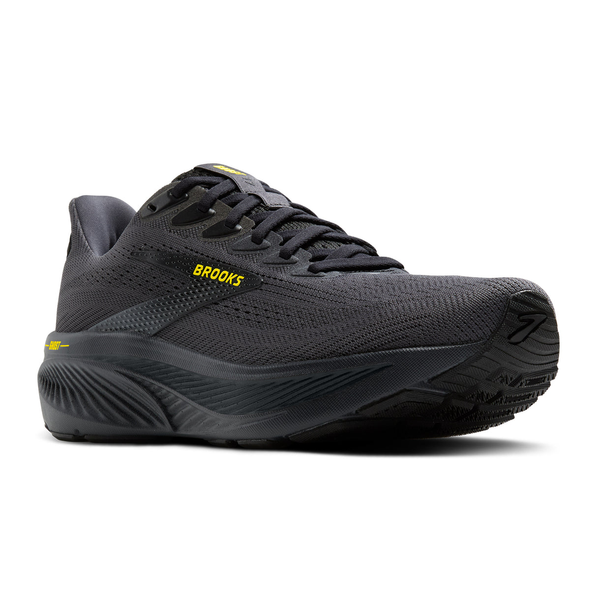 Brooks Ghost 17 Running Shoe (Men) - Ebony/Black/Yellow Athletic - Running - Neutral - The Heel Shoe Fitters