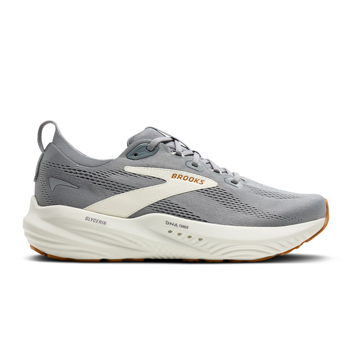Brooks Glycerin 22 Running Shoe (Men) - Primer Gray/Gray/Honey Ginger Athletic - Running - Neutral - The Heel Shoe Fitters