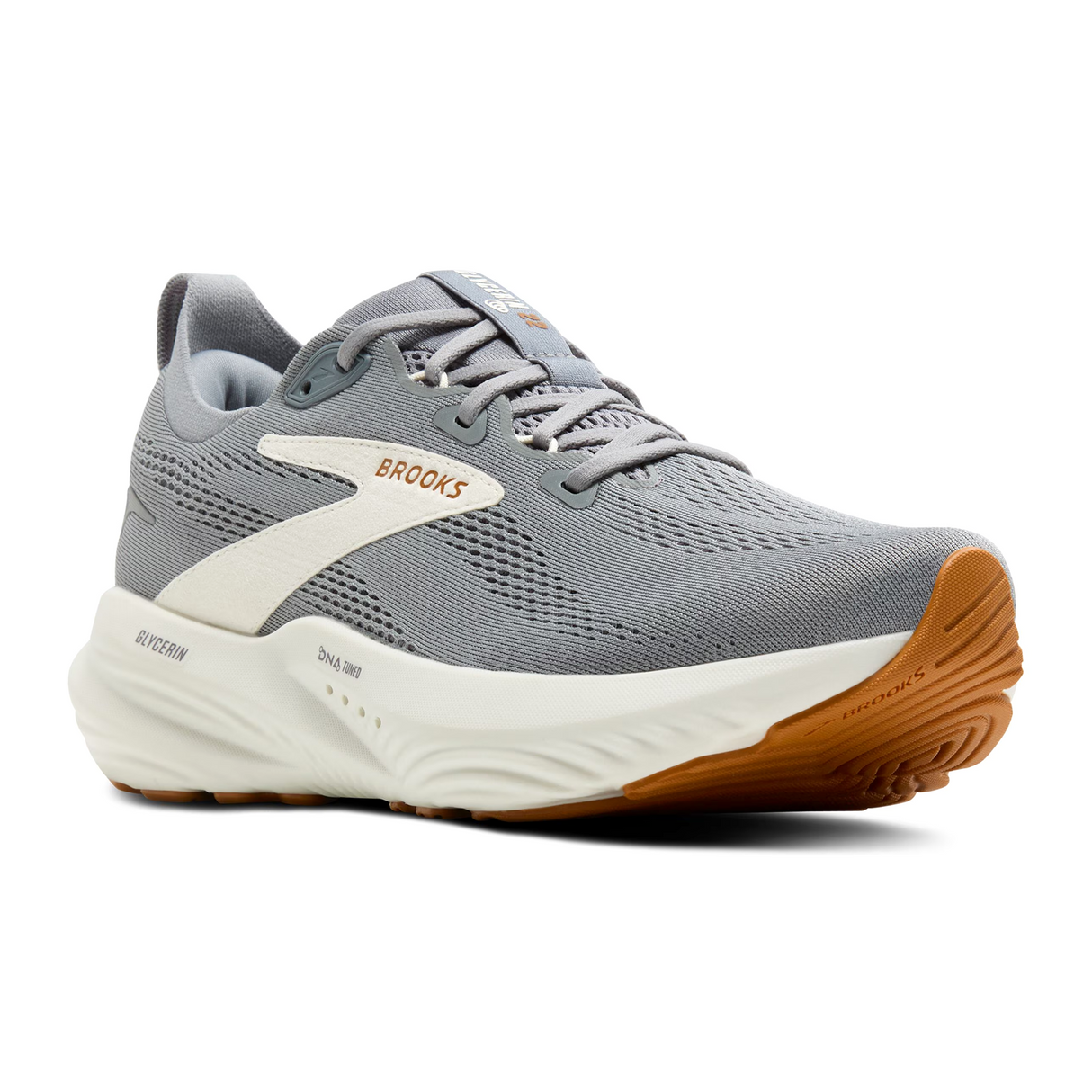 Brooks Glycerin 22 Running Shoe (Men) - Primer Gray/Gray/Honey Ginger Athletic - Running - Neutral - The Heel Shoe Fitters