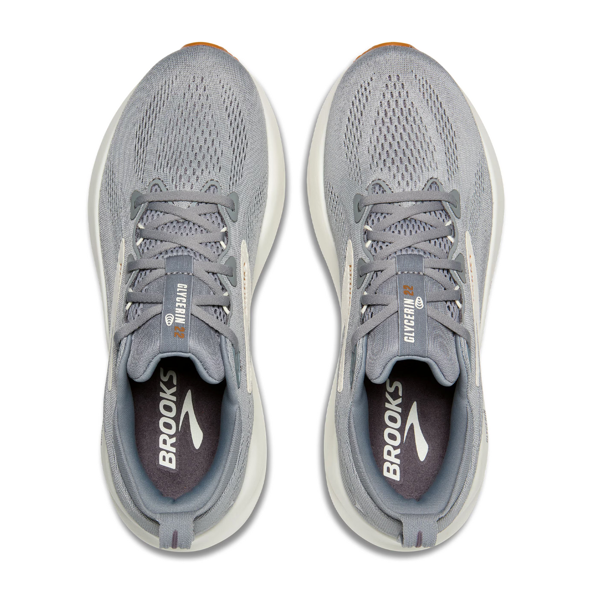 Brooks Glycerin 22 Running Shoe (Men) - Primer Gray/Gray/Honey Ginger Athletic - Running - Neutral - The Heel Shoe Fitters
