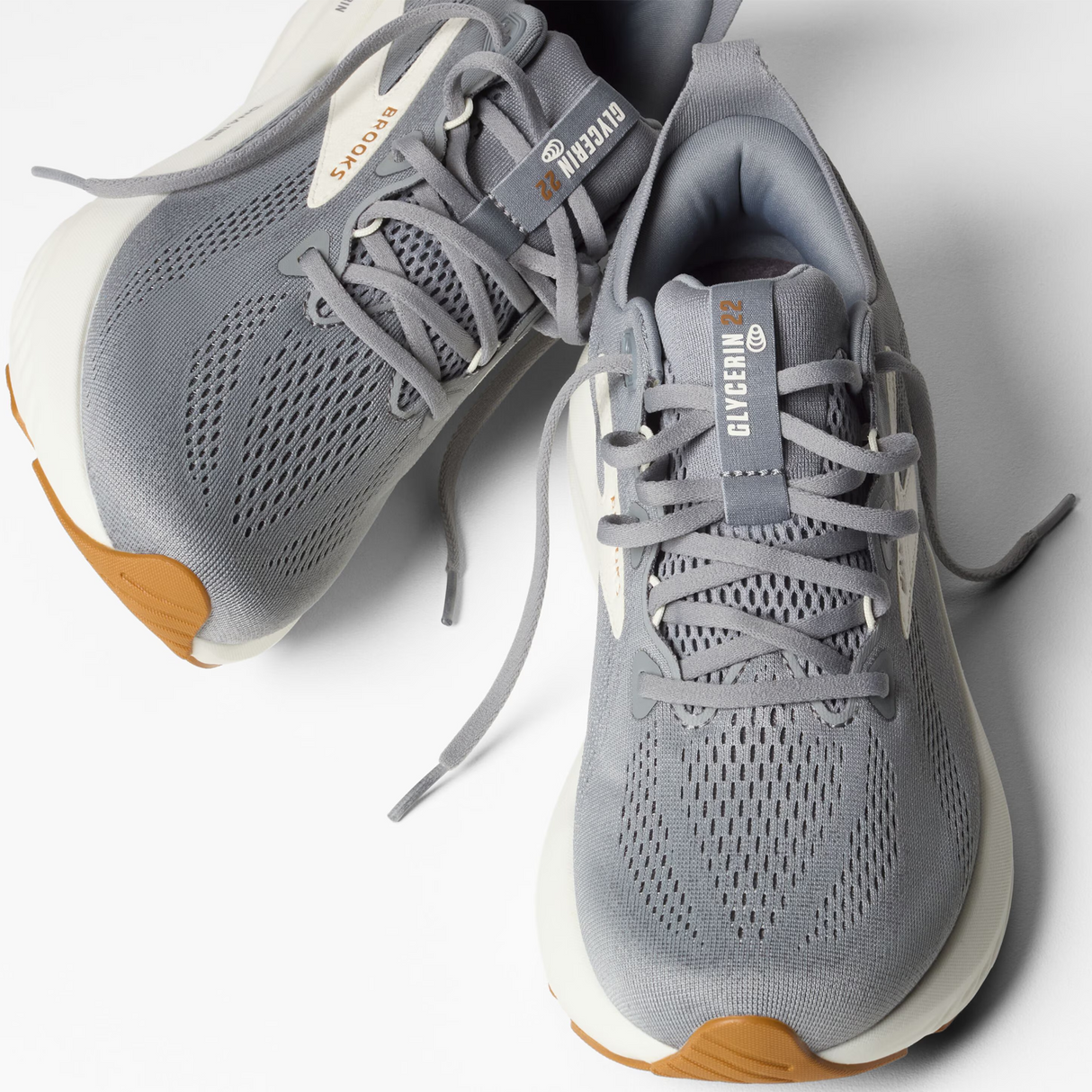 Brooks Glycerin 22 Running Shoe (Men) - Primer Gray/Gray/Honey Ginger Athletic - Running - Neutral - The Heel Shoe Fitters