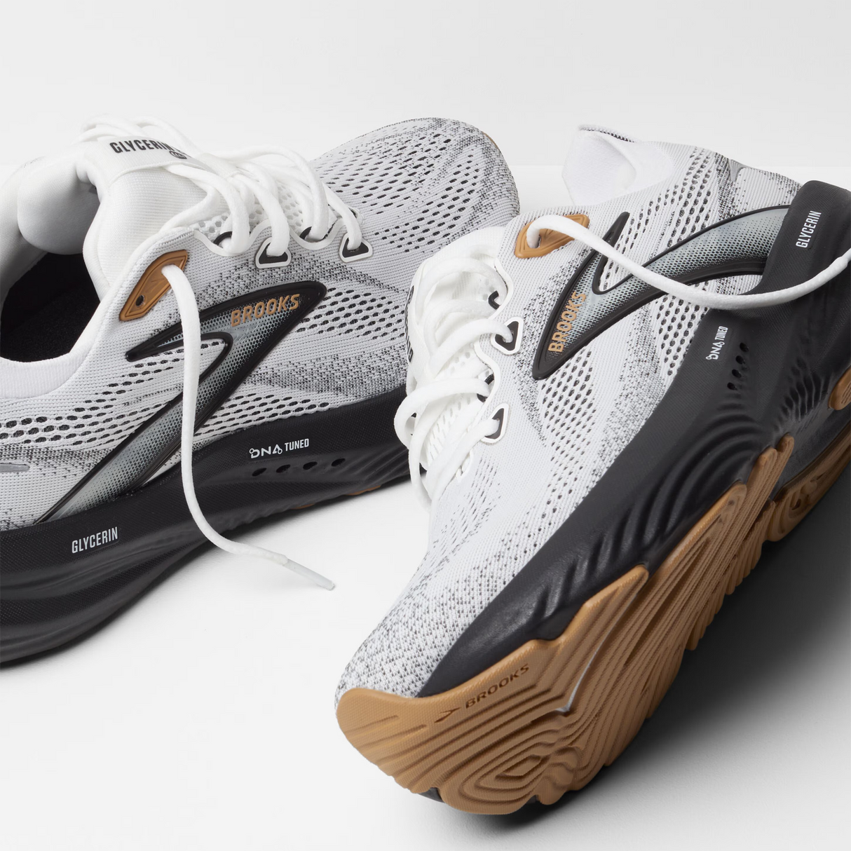 Brooks Glycerin 22 Running Shoe (Men) - White/Grey/Black Athletic - Running - Neutral - The Heel Shoe Fitters