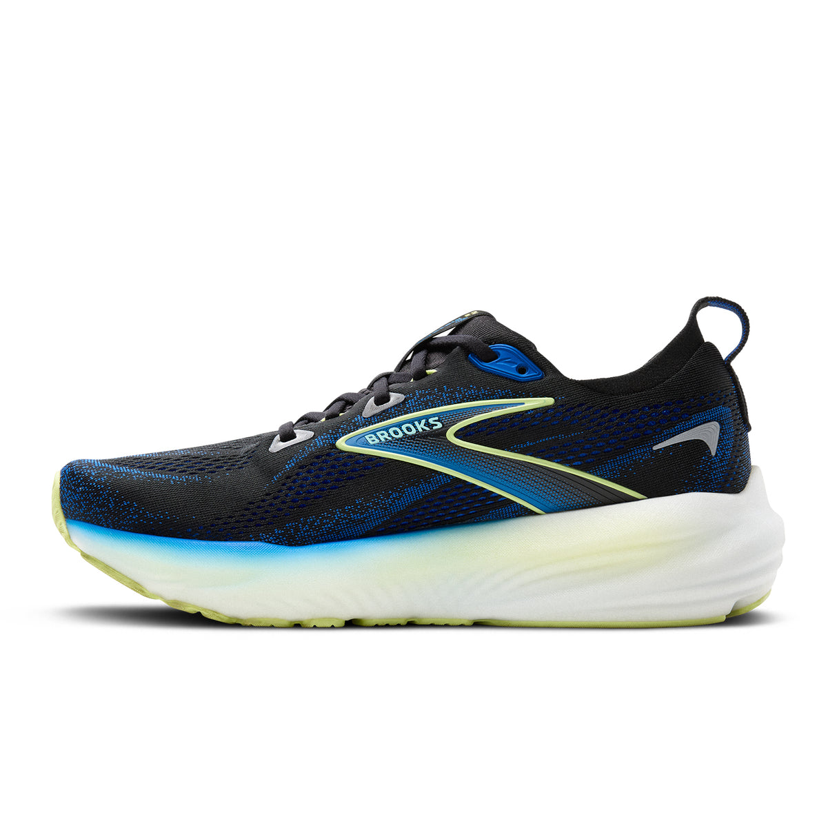 Brooks Glycerin 22 Running Shoe (Men) - Black/Cobalt/Neo Yellow Athletic - Running - Neutral - The Heel Shoe Fitters