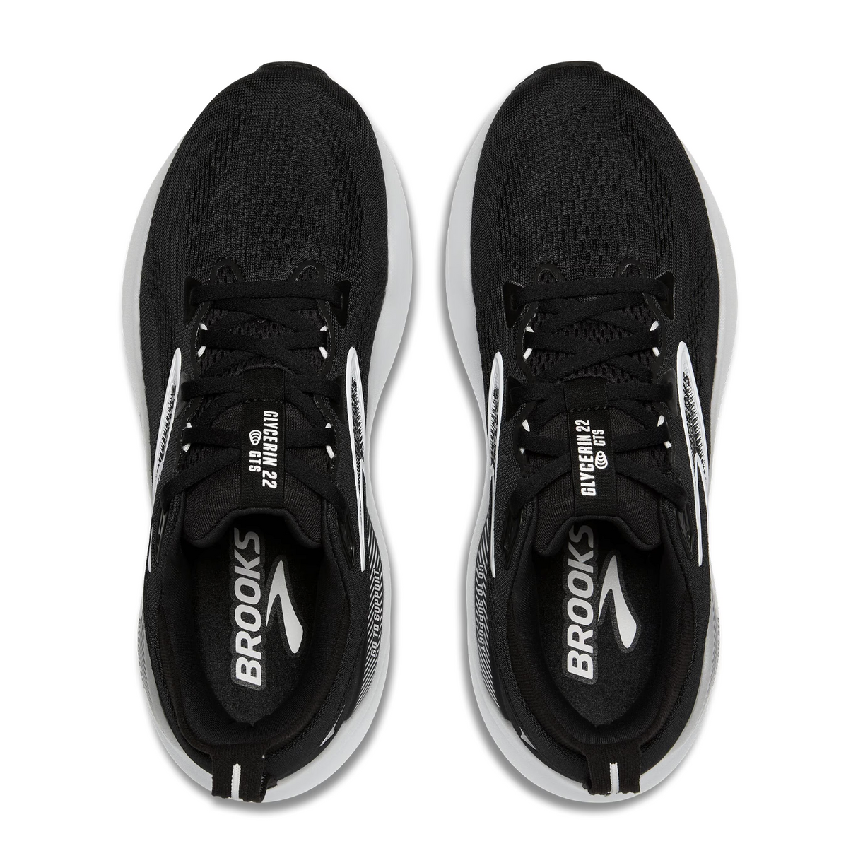 Brooks Glycerin GTS 22 Running Shoe (Men) - Black/Grey/White Athletic - Running - Stability - The Heel Shoe Fitters