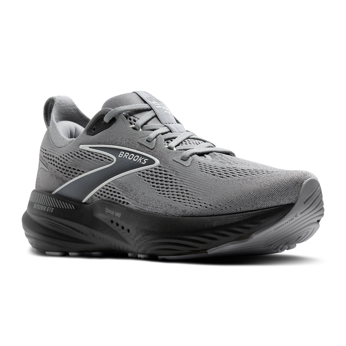 Brooks Glycerin GTS 22 Running Shoe (Men) - Primer Gray/Ebony/Bluewash Athletic - Running - Stability - The Heel Shoe Fitters