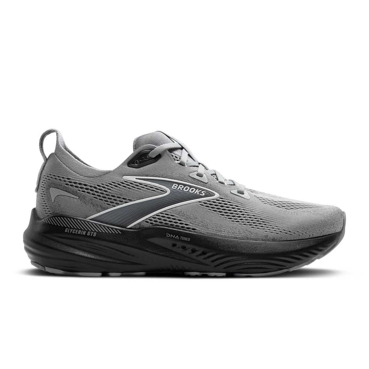 Brooks Glycerin GTS 22 Running Shoe (Men) - Primer Gray/Ebony/Bluewash Athletic - Running - Stability - The Heel Shoe Fitters