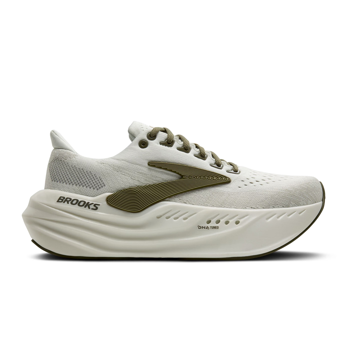 Brooks Glycerin Max Running Shoe (Men) - Grey/Dusty Olive/Tea Athletic - Running - Cushion - The Heel Shoe Fitters
