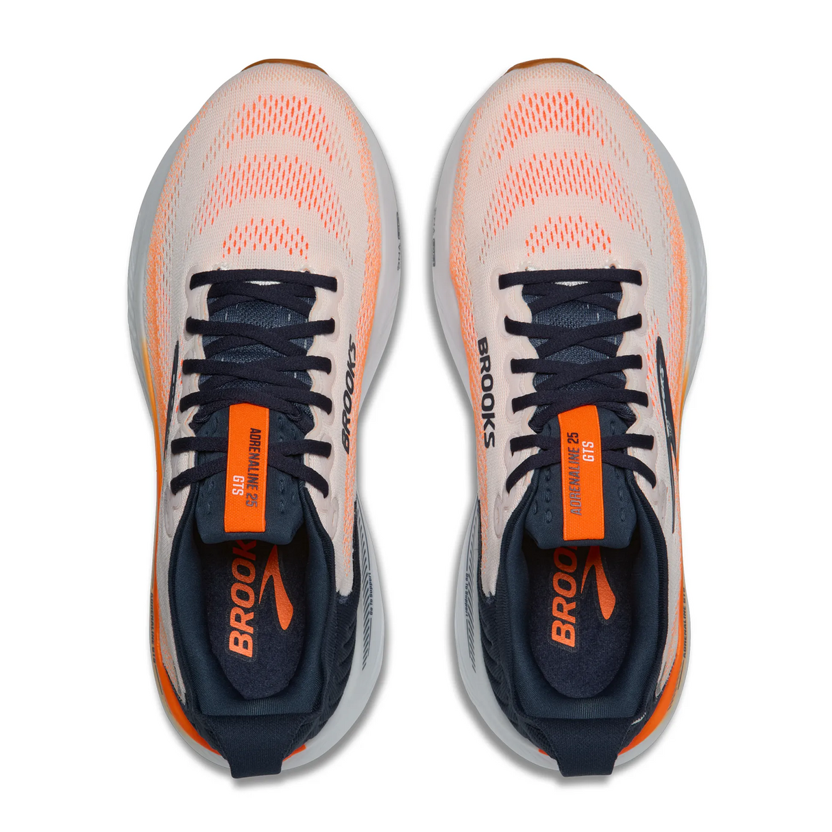 Brooks Adrenaline GTS 25 Running Shoe (Men) - White/Spellbound/Orange Athletic - Running - Stability - The Heel Shoe Fitters