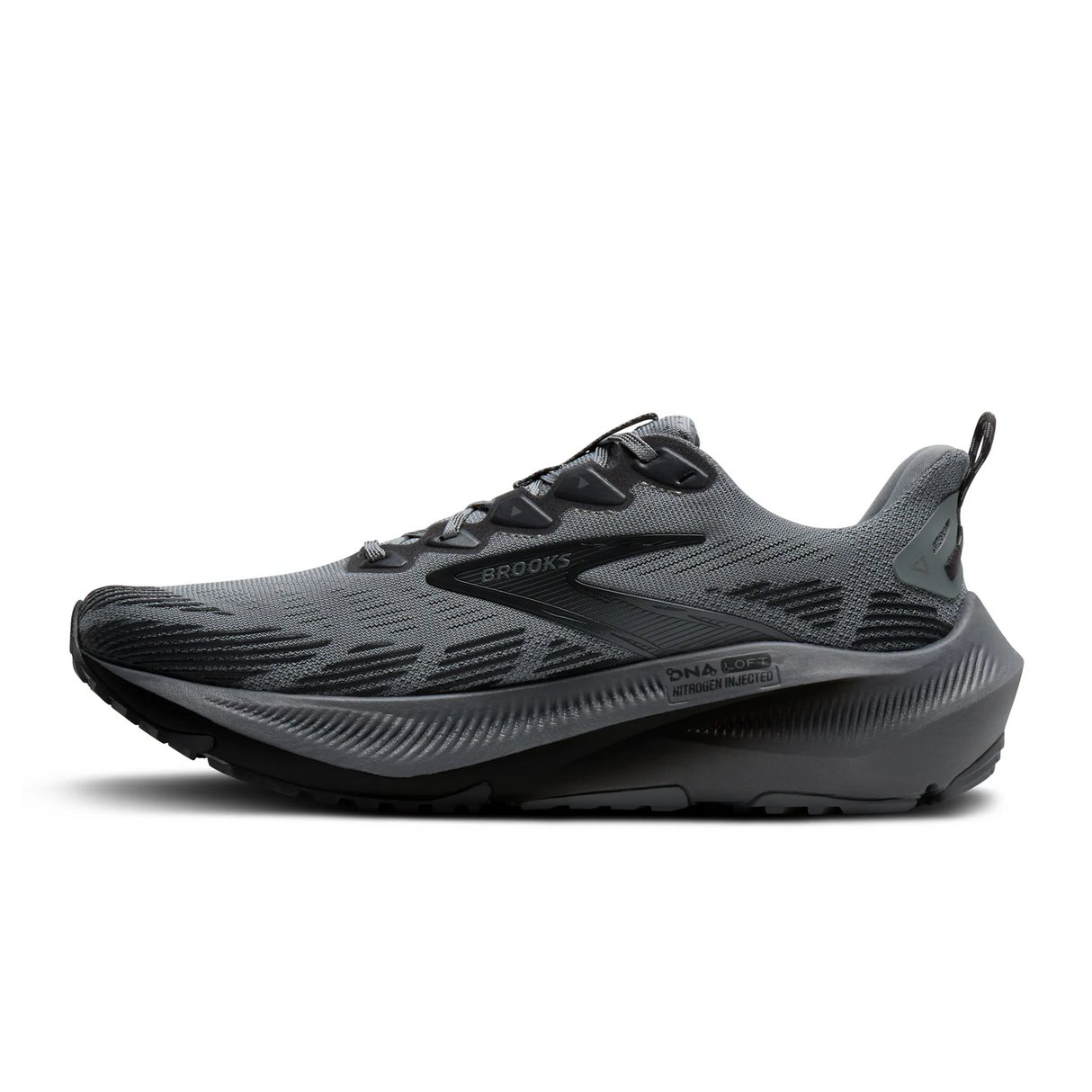 Brooks Ghost Trail Running Shoe (Men) - Gray/Gray/Blackened Pearl Athletic - Running - Trail - The Heel Shoe Fitters