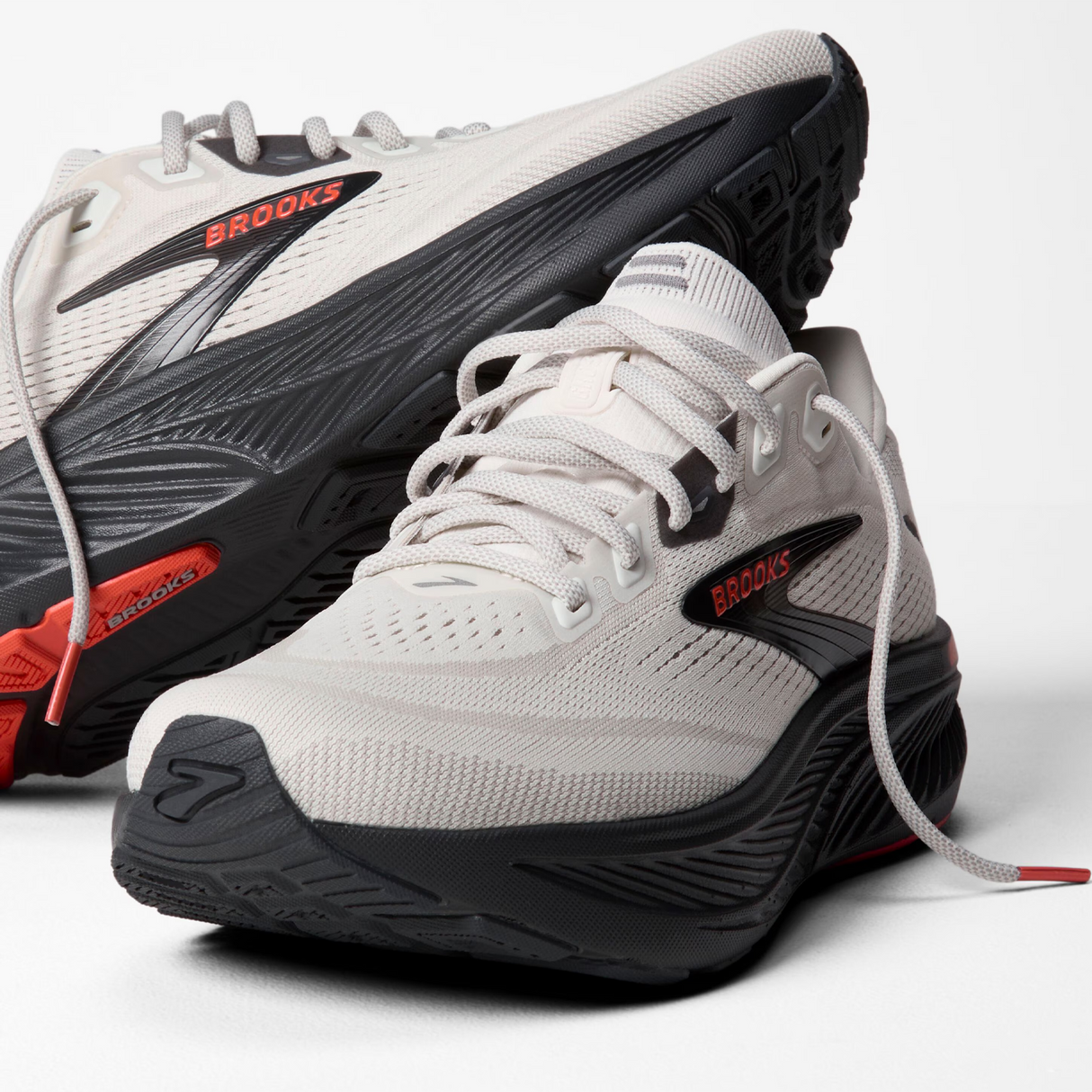 Brooks Ghost 18 Running Shoe (Men) - Coconut/Pearl/Tigerlily Athletic - Running - Neutral - The Heel Shoe Fitters