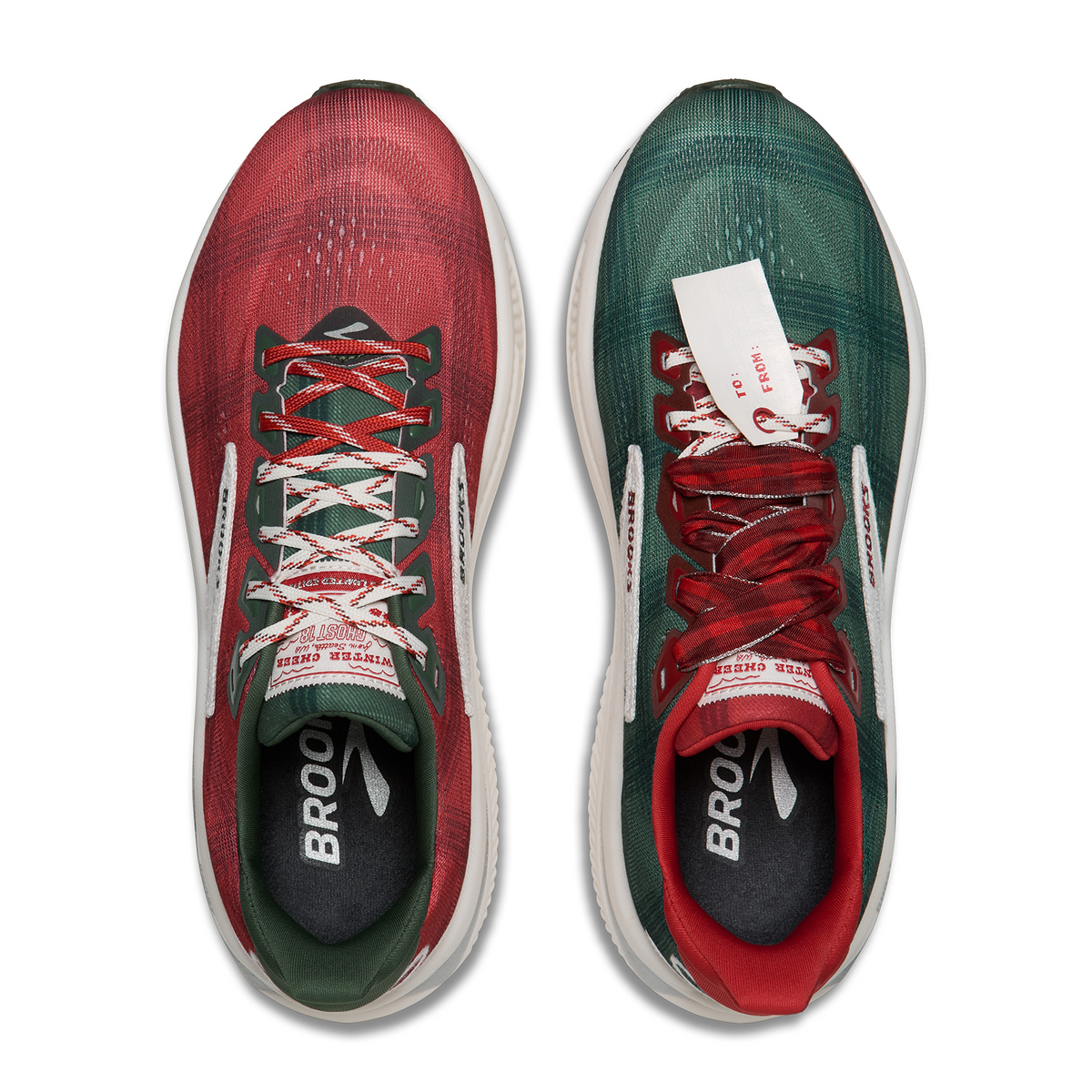 Brooks Ghost 18 Running Shoe (Women) - Green/Red/Coconut Athletic - Running - Neutral - The Heel Shoe Fitters