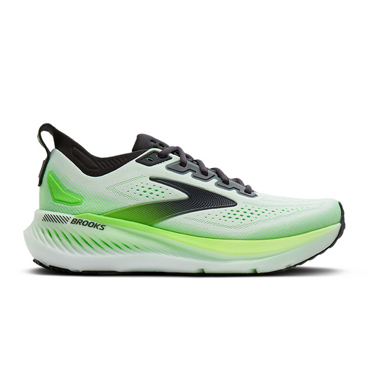 Brooks Glycerin GTS 23 Running Shoe (Men) - White/Phantom/Green Gecko