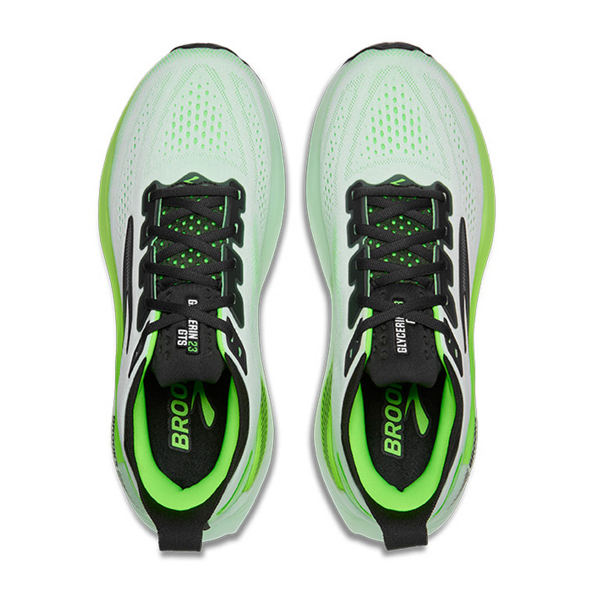 Brooks Glycerin GTS 23 Running Shoe (Men) - White/Phantom/Green Gecko
