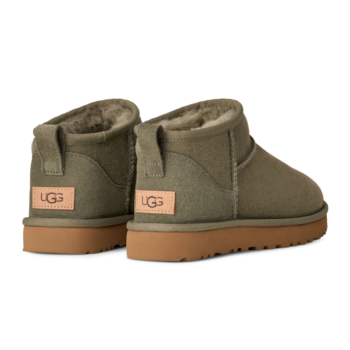 UGG® Classic Ultra Mini (Women) - Moss Green/Amphora Boots - Casual - Low - The Heel Shoe Fitters