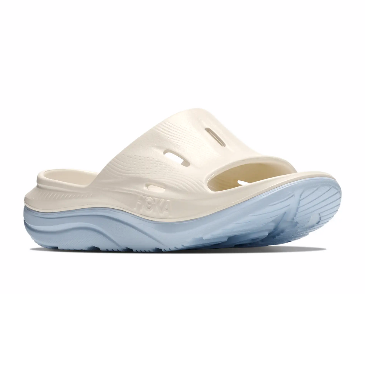 Hoka Ora Recovery Slide 3 (Unisex) - Alabaster/Ambient Blue
