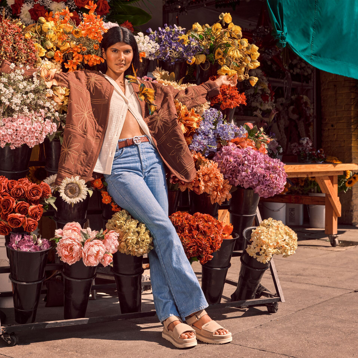 UGG® Goldenstar (Women) - Driftwood Sandal - Backstrap - The Heel Shoe Fitters