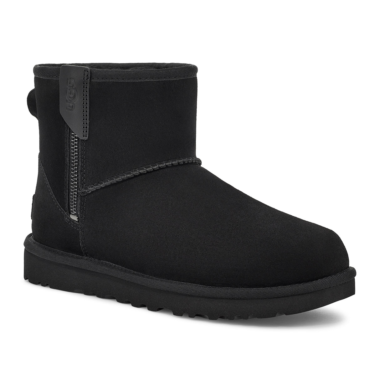 UGG® Classic Mini Bailey Zip (Women) - Black Boots - Casual - Low - The Heel Shoe Fitters
