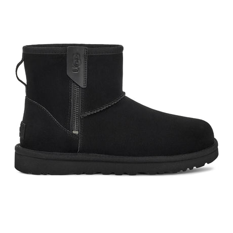 UGG® Classic Mini Bailey Zip (Women) - Black Boots - Casual - Low - The Heel Shoe Fitters