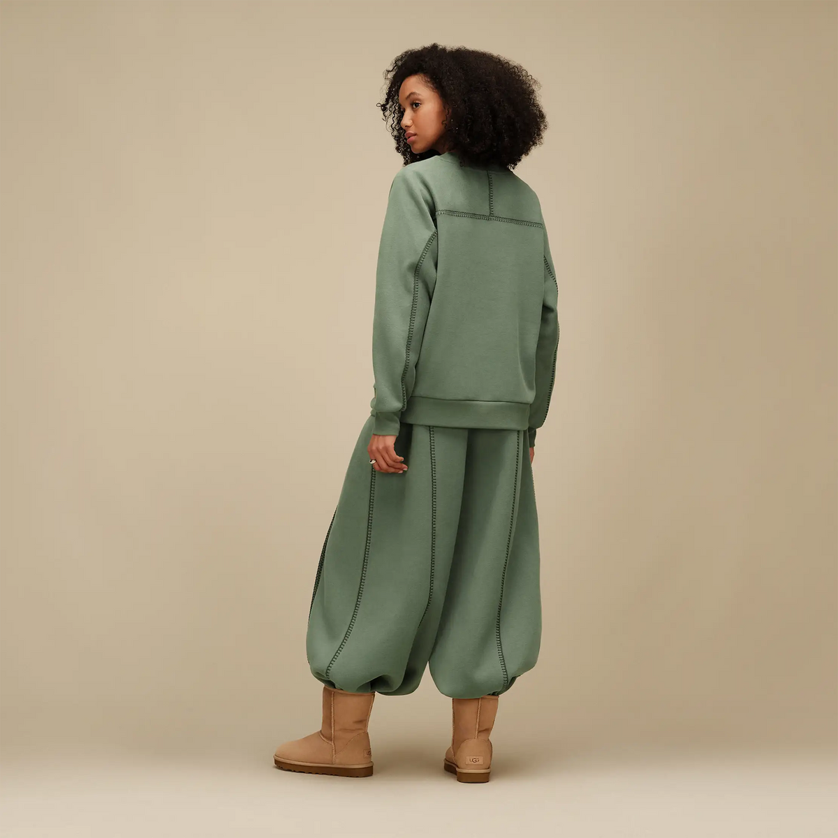 UGG® Classic Crewneck (Women) - Green Stone