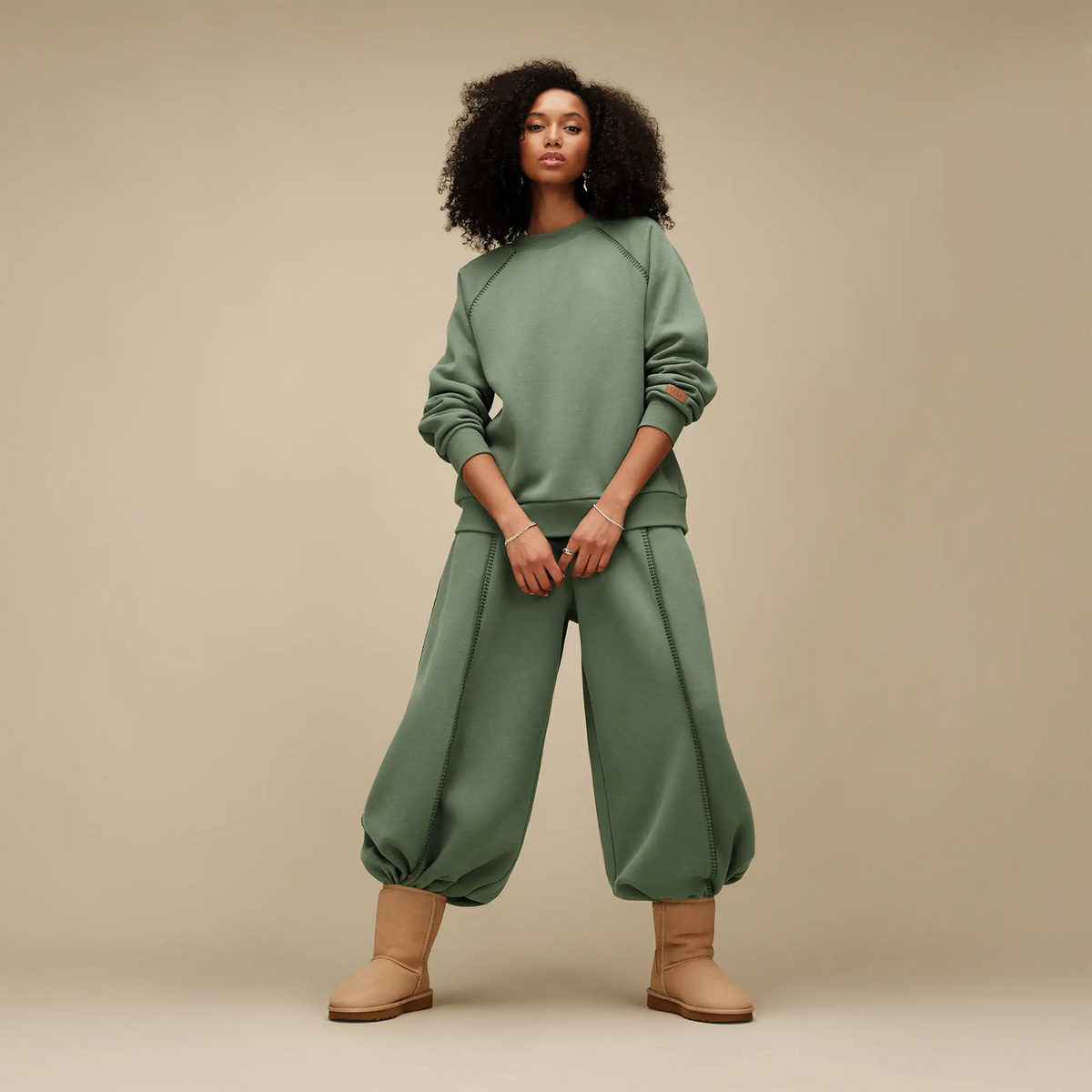 UGG® Classic Crewneck (Women) - Green Stone