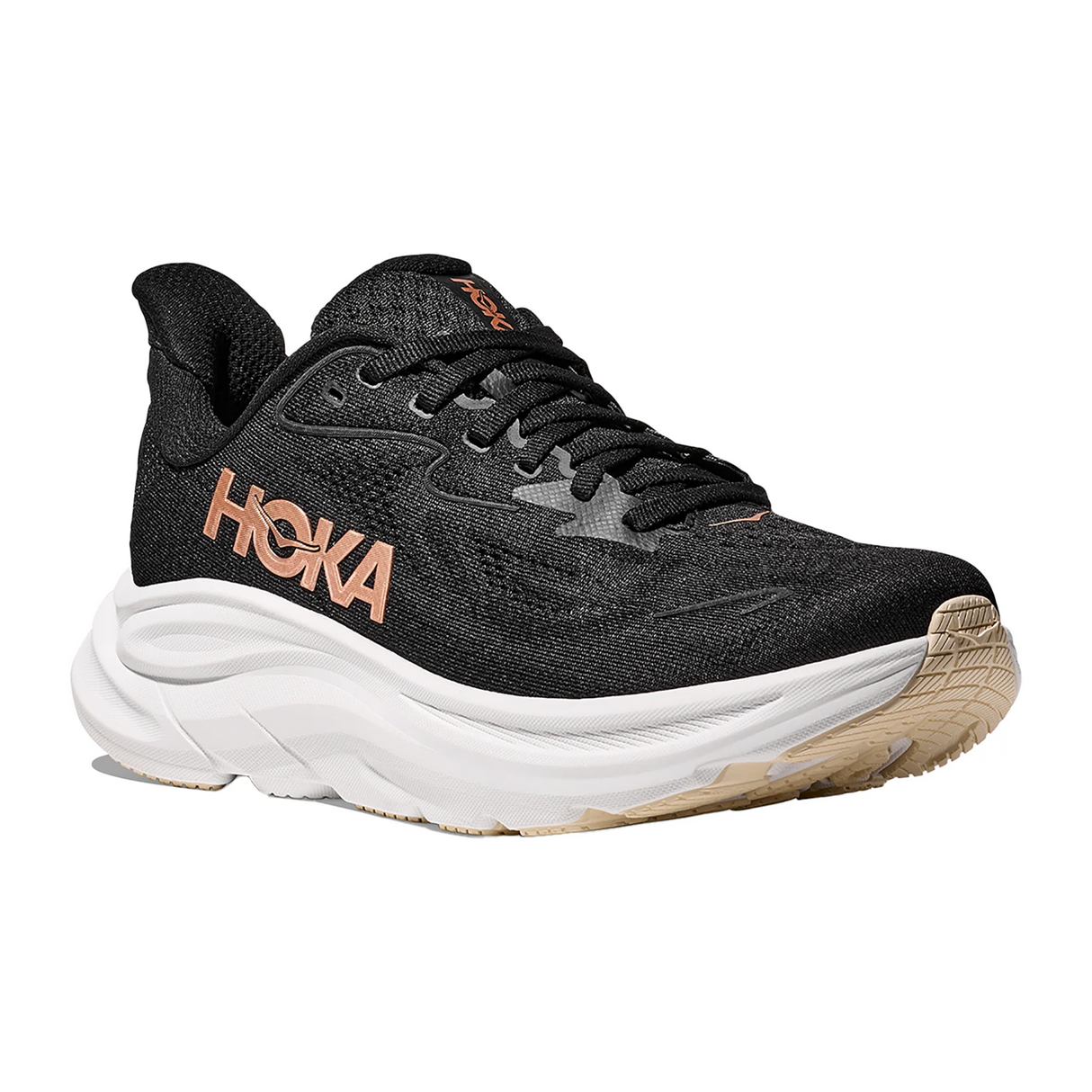 Hoka Clifton 10 Running Shoe (Women) - Black/Rose Gold