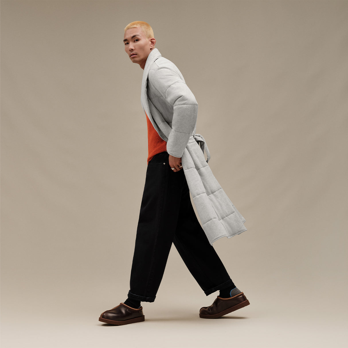 UGG® Tasman Leather Regenerate (Men) - Ironwood Dress-Casual - Slipper - The Heel Shoe Fitters