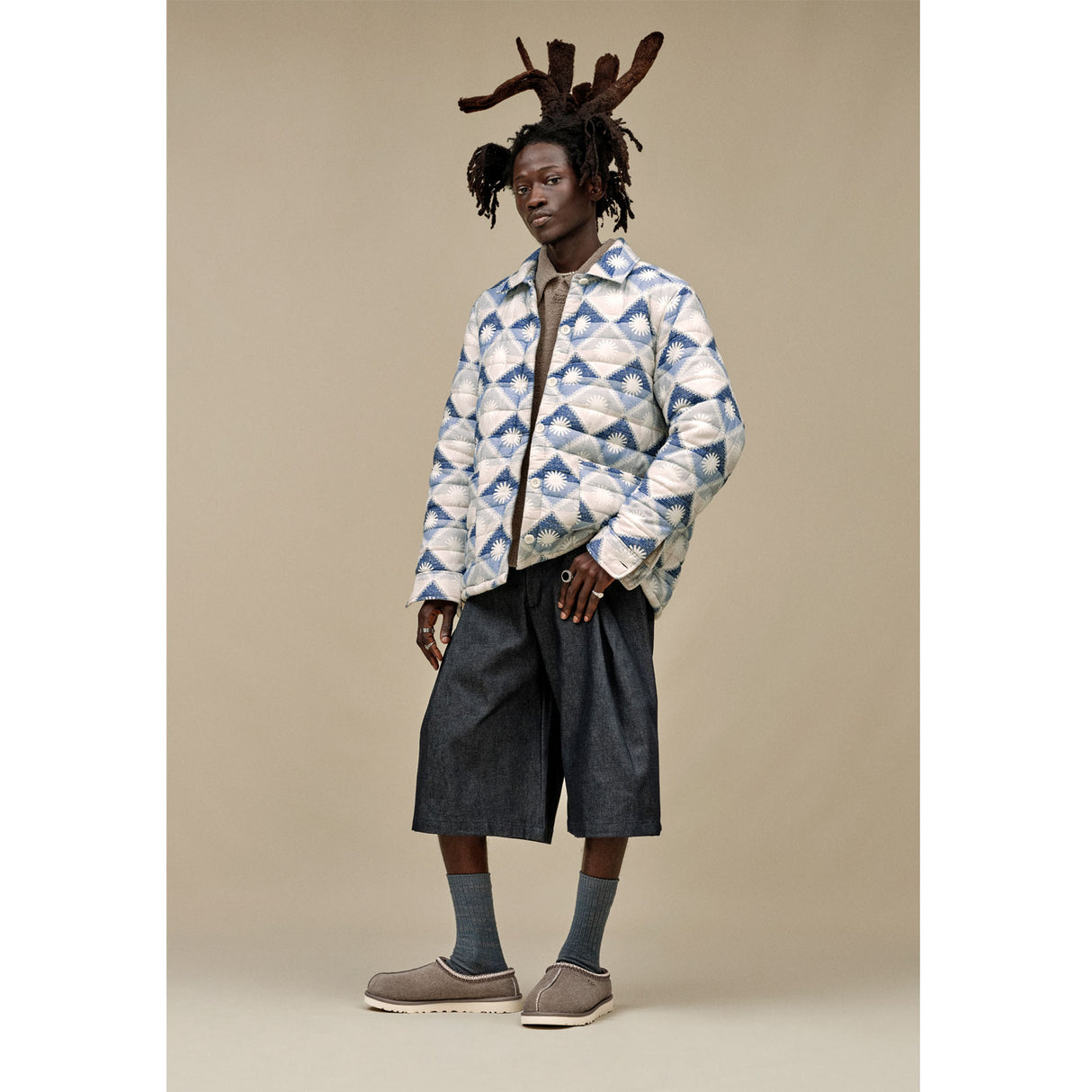 UGG® Tasman Shaggy Suede (Men) - Smoke Plume Dress-Casual - Slipper - The Heel Shoe Fitters