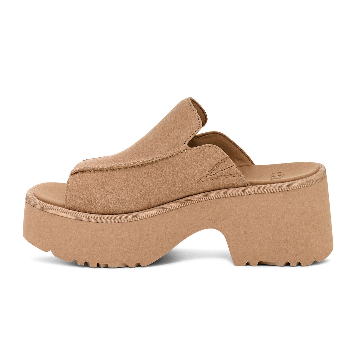 UGG® New Heights Slide (Women) - Mustard Seed Sandal - Heel/Wedge - The Heel Shoe Fitters