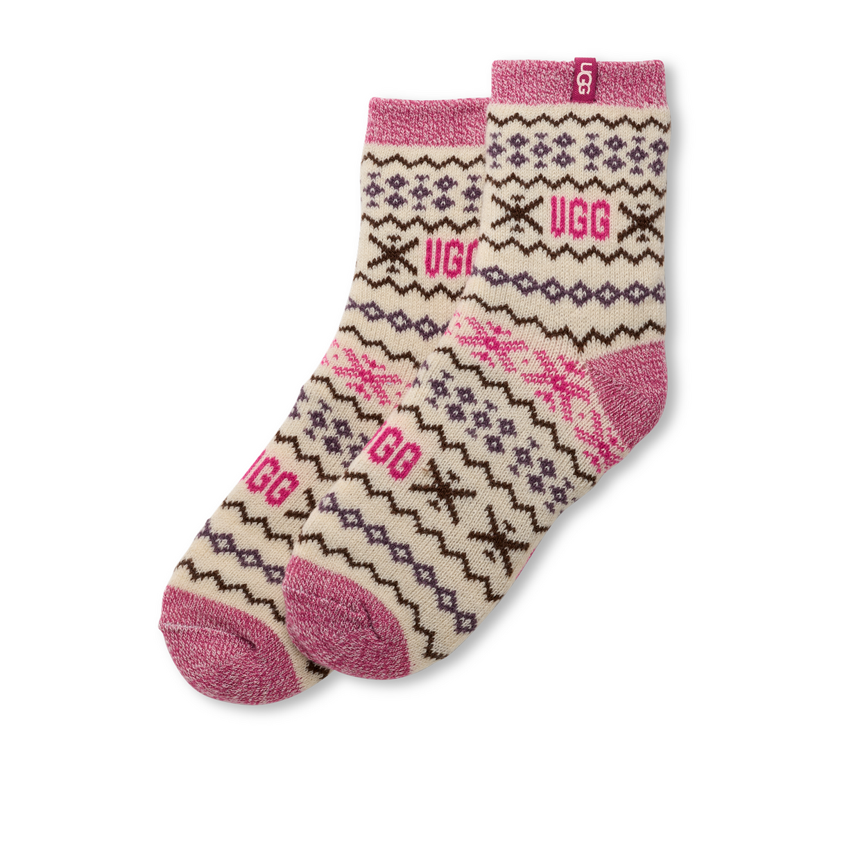 UGG® Cressida Cozy Quarter (Women) - Cream Multi Uggisle Accessories - Socks - Lifestyle - The Heel Shoe Fitters