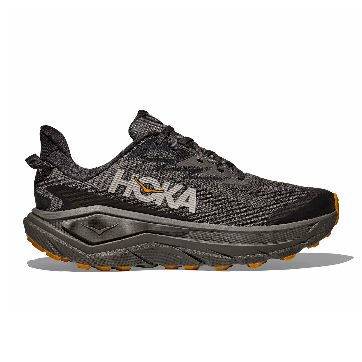 Hoka Challenger 8 GTX Trail Running Shoe (Men) - Asphalt Grey/Varsity Yellow