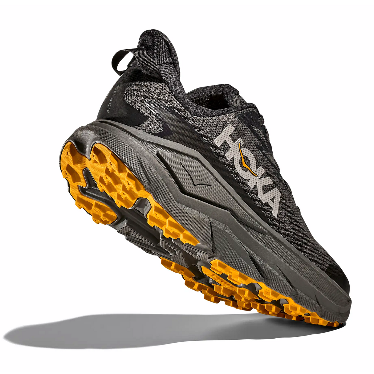 Hoka Challenger 8 GTX Trail Running Shoe (Men) - Asphalt Grey/Varsity Yellow