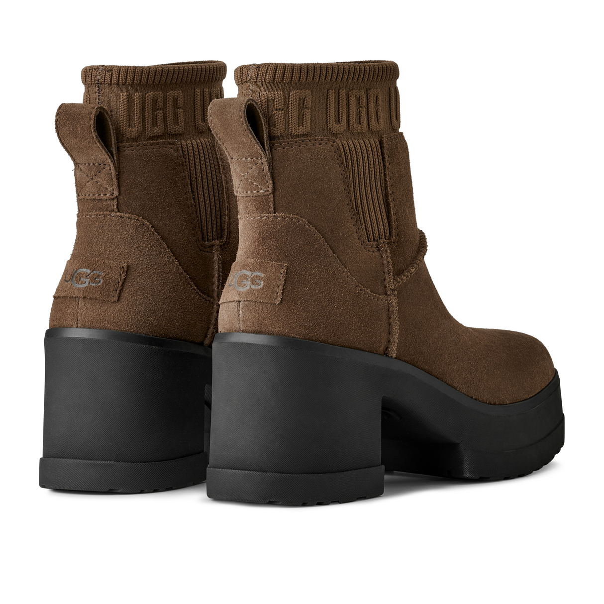 UGG® Moxy Chelsea (Women) - Dark Toffee Boots - Casual - Mid - The Heel Shoe Fitters