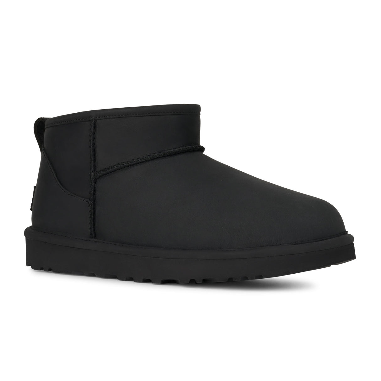UGG® Classic Ultra Mini (Women) - Black Leather Boots - Casual - Low - The Heel Shoe Fitters