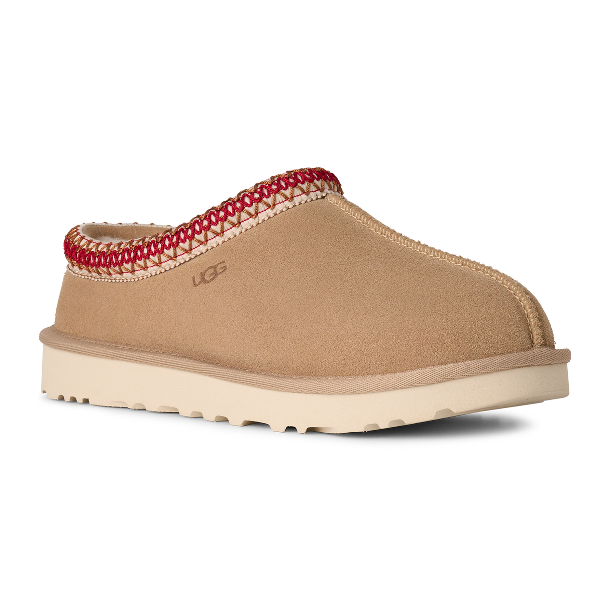 UGG® Tasman II (Women) - Sand/Dark Cherry Dress-Casual - Slipper - The Heel Shoe Fitters