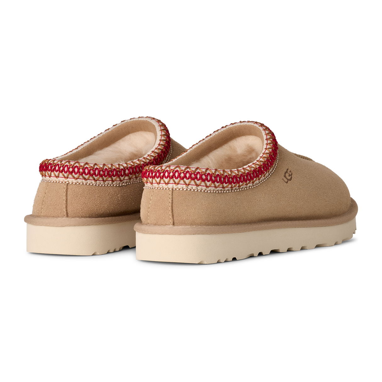 UGG® Tasman II (Women) - Sand/Dark Cherry Dress-Casual - Slipper - The Heel Shoe Fitters